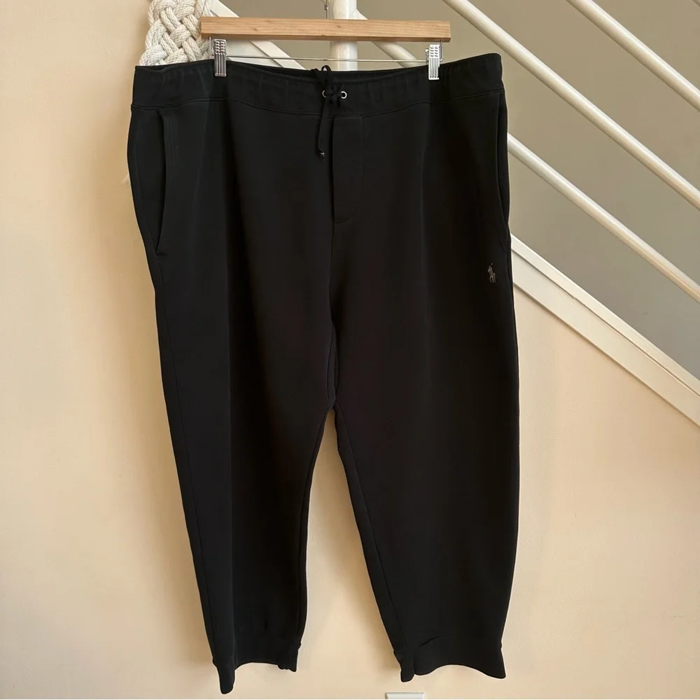 Polo Ralph Lauren Performance Double Knit Drawstring Jogger Pants Black Size 4XB